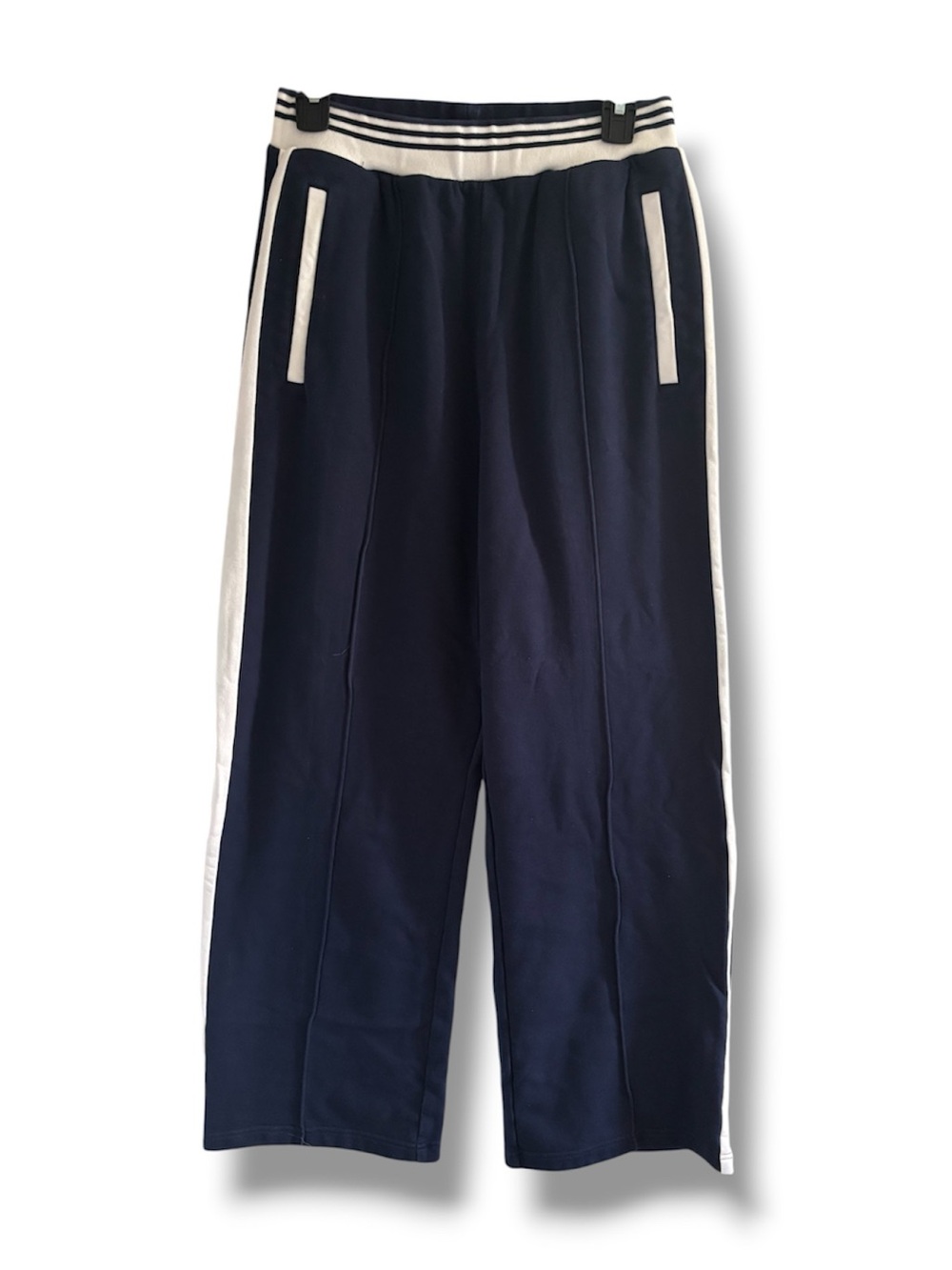 MAGLENS -Women’s Navy Blue Track Pants with White Trim